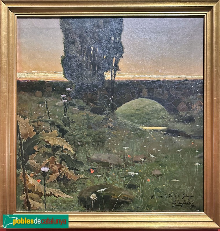 Museu Víctor Balaguer - Paisatge amb pont (Hermen Anglada Camarasa, 1890)