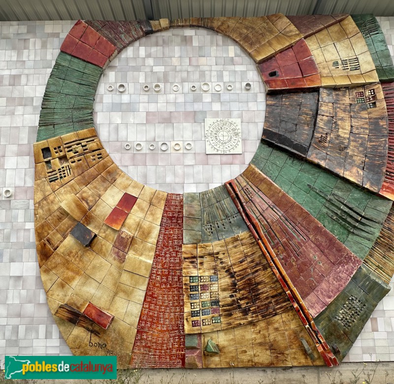 Vilanova i la Geltrú - Museu del Ferrocarril. Mural ceràmic de l'estació de Barcelona-Sants (Foto: Albert Esteves, 2025) Vilanova i la Geltrú - Museu del Ferrocarril. Mural ceràmic de l'estació de Barcelona-Sants