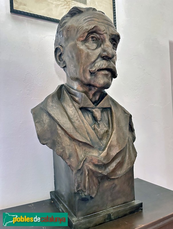 Monestir d'Escornalbou. Bust d'Eduard Toda, de Modest Gené