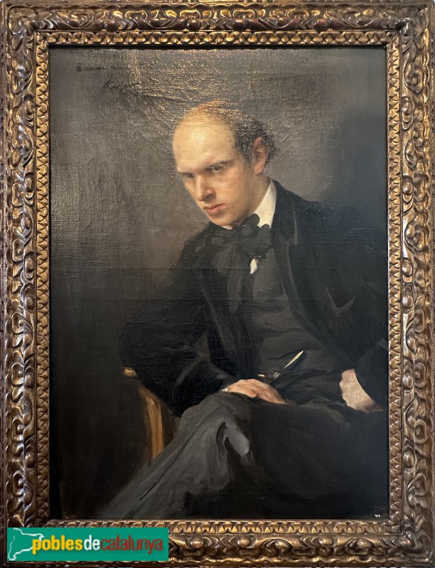 Museu Pau Casals - Retrat de Pau Casals, Eugène Carrière, 1903 (Foto: Albert Esteves, 2025) Museu Pau Casals - Retrat de Pau Casals, Eugène Carrière, 1903