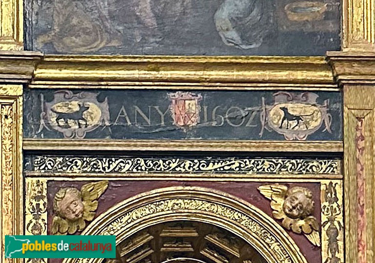 Pratdip - Retaule de Santa Marina. Escuts dels senyors de Prades i de Pratdip