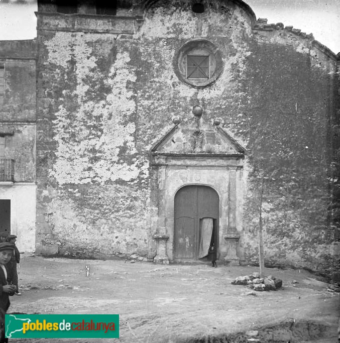 El Vendrell - Església de sant Vicenç de Calders (Foto: <i>Josep Salvany -Fons Salvany. Biblioteca de Catalunya-</i>, 1918) El Vendrell - Església de sant Vicenç de Calders