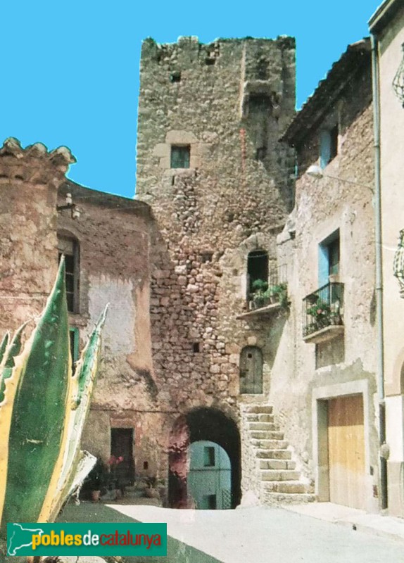 Pratdip - Torre de Cal Capet i Portal.  Postal antiga