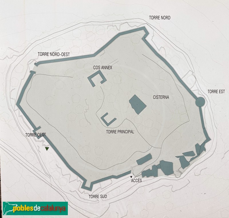 L'Albiol - Plànol del castell