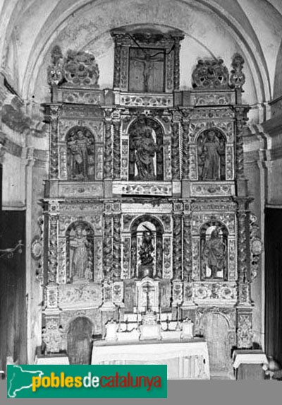 L'Albiol - Església de Sant Miquel. Retaule barroc desaparegut