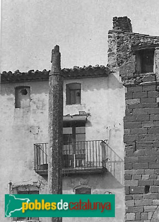 Prades - Creu del Portal. Postal antiga sense la creu