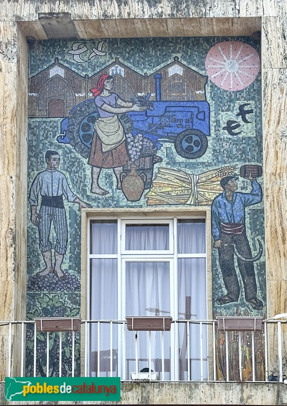 L'Espluga de Francolí - Casal de l'Espluga. Mosaic de Llucià Navarro