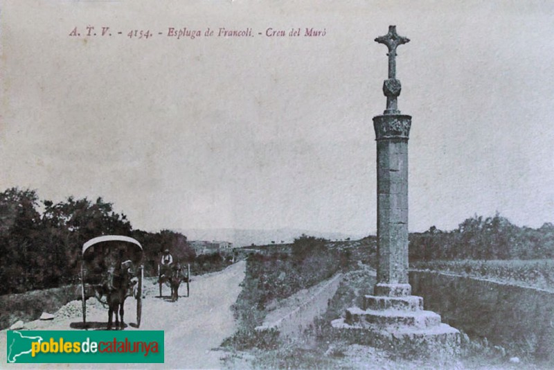 L'Espluga de Francolí - Creu de terme de Guim Ferrer. Postal antiga L'Espluga de Francolí - Creu de terme de Guim Ferrer. Postal antiga
