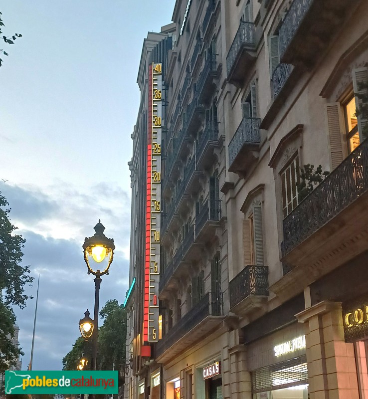 Barcelona - Termòmetre de Can Cottet (Foto: Sergi Suárez, 2025) Barcelona - Termòmetre de Can Cottet