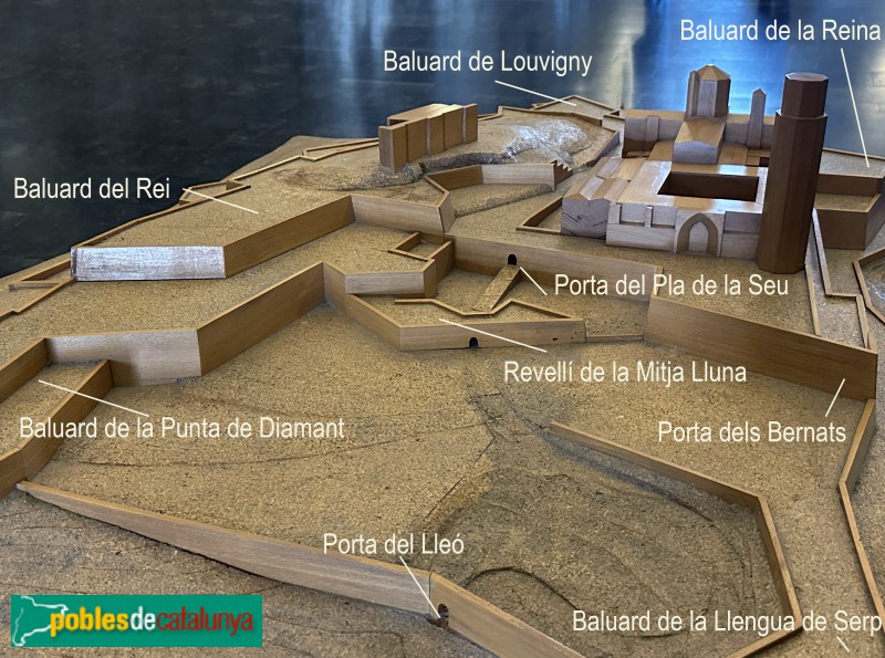 Lleida - La Suda. Fortificacions dels segles XVII-XVIII. Maqueta