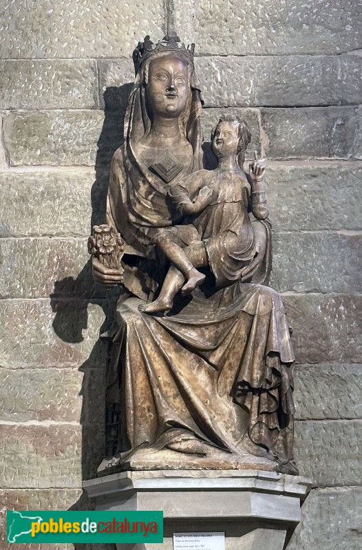 Lleida - Església de Sant Llorenç. Marededeu dels Fillols, segle XIV, procedent d'aquesta porta