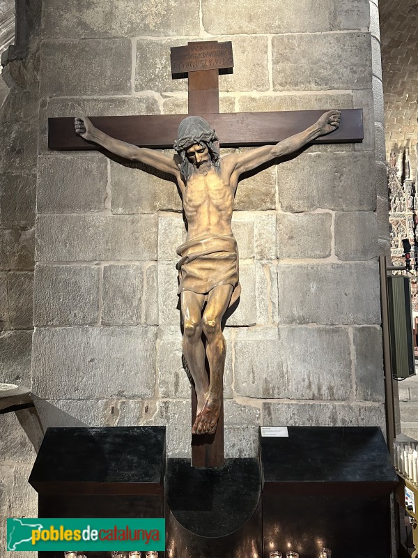 Lleida - Església de Sant Llorenç. Sant Crist (Josep Llimona, 1920) (Foto: Albert Esteves, 2025) Lleida - Església de Sant Llorenç. Sant Crist (Josep Llimona, 1920)