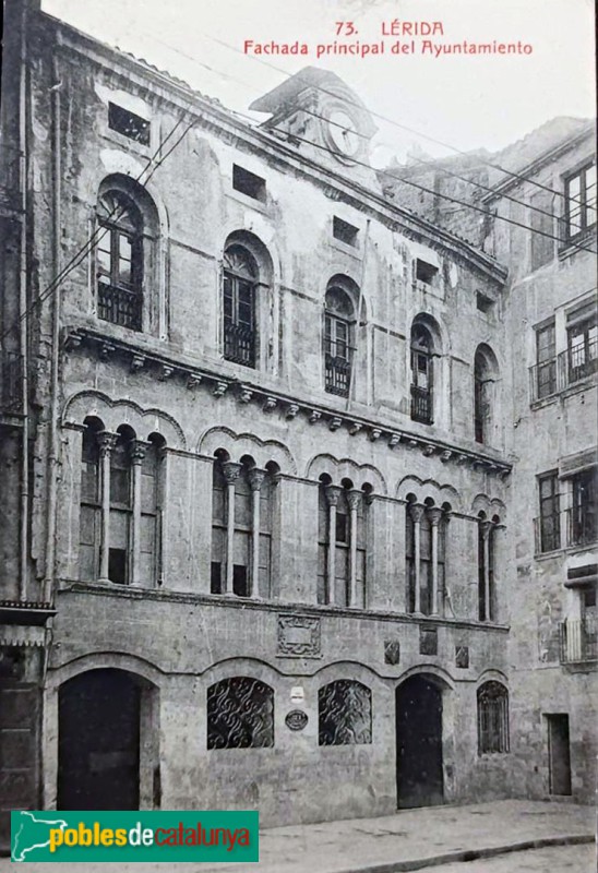 Lleida - La Paeria. Postal antiga