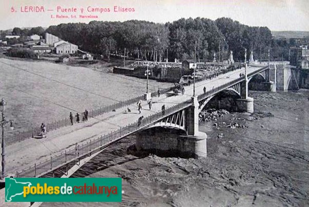 Lleida - Pont Vell. Lleida - Pont Vell. Postal de cap a 1920-30 Lleida - Pont Vell. Lleida - Pont Vell. Postal de cap a 1920-30