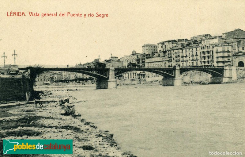 Lleida - Pont Vell. Lleida - Pont Vell. Postal de cap a 1920-30 Lleida - Pont Vell. Lleida - Pont Vell. Postal de cap a 1920-30