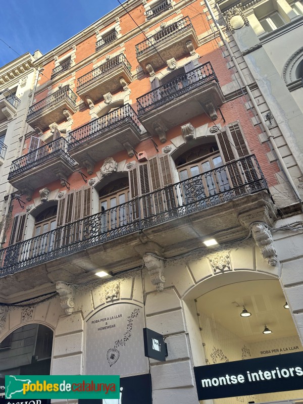 Lleida - Casa Segura. Façana carrer Major