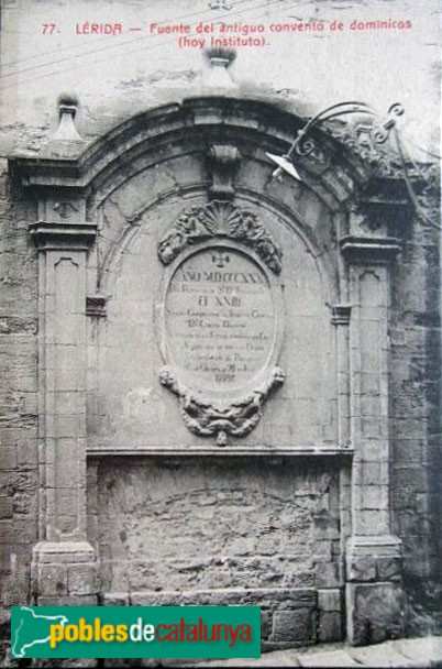 Lleida - Font del Roser. Postal antiga