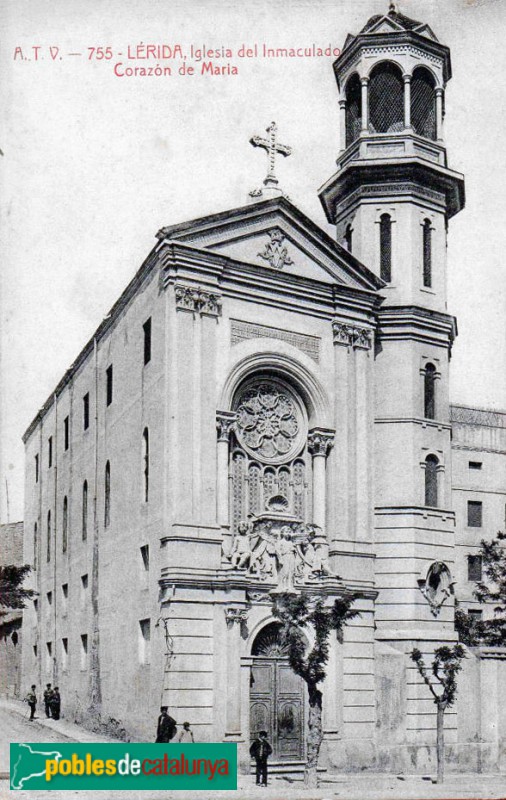 Lleida - Col·legi Cor de Maria. Postal antiga