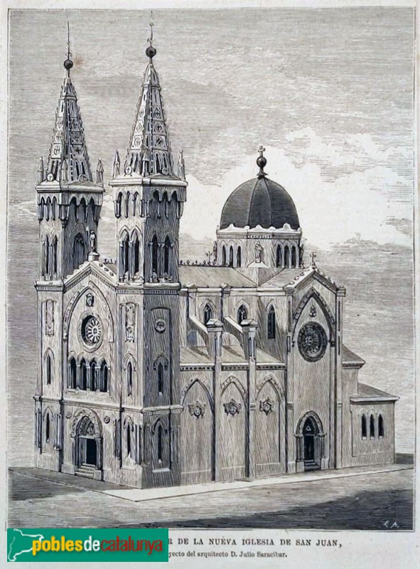 Lleida - Església de Sant Joan. Projecte original