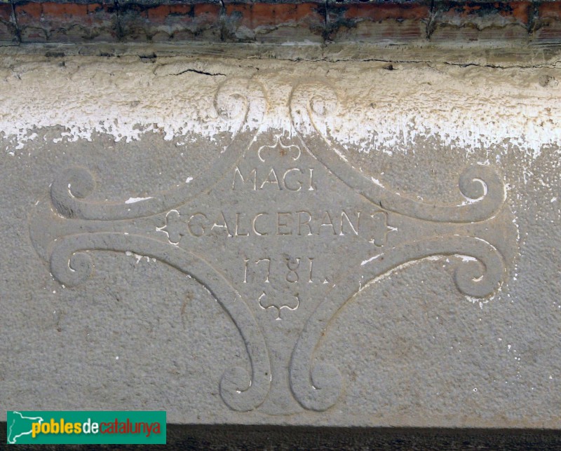 Linyola - Llinda de Cal Galceran, (1781)