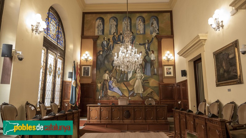 Lleida - Palau de la Diputació. Saló de plens