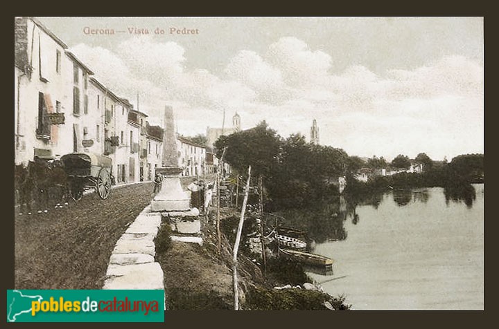 Girona - Carrer de Pedret. Postal antiga