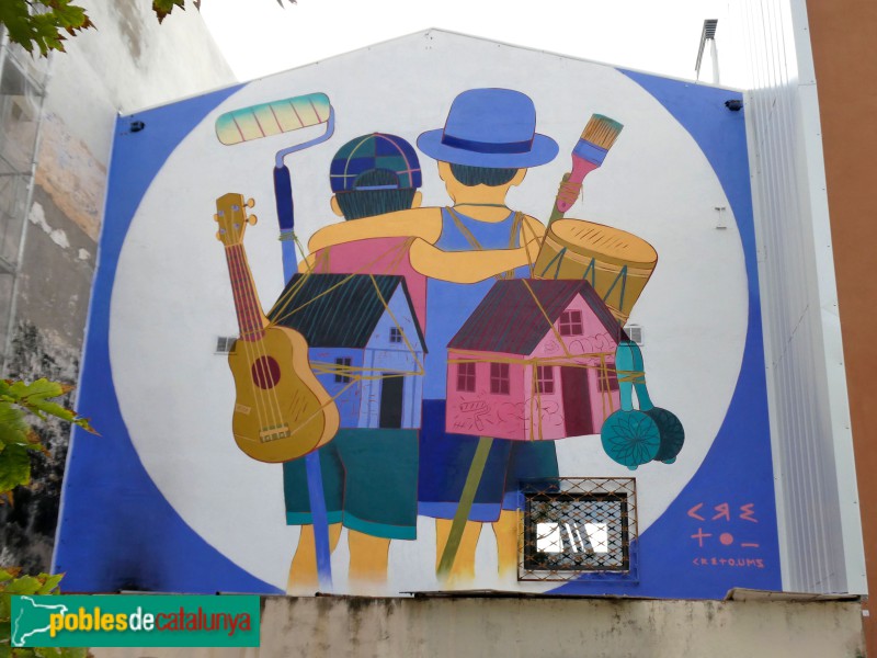 Barcelona - Mural <i>Junts en el camí</i>