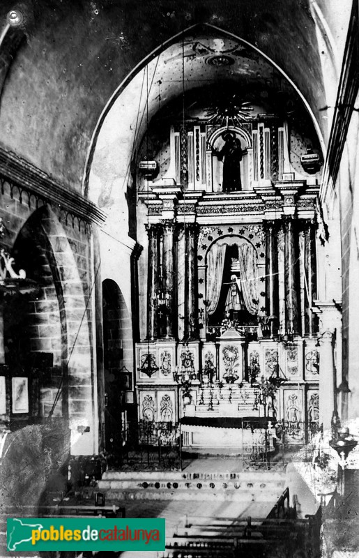 Bellver de Cerdanya - Església de Santa Maria de Talló. Fotografia d'inicis del segle XX
