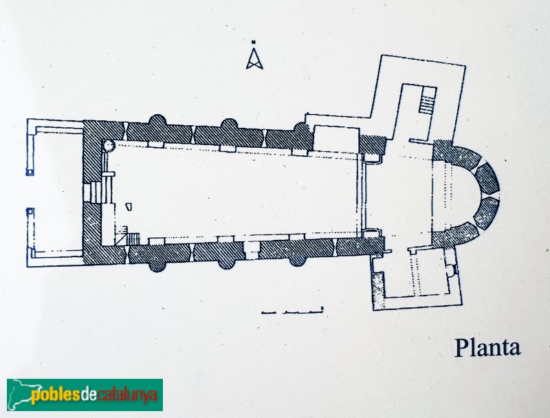 Bellver de Cerdanya - Església de Santa Maria de Talló. Planta