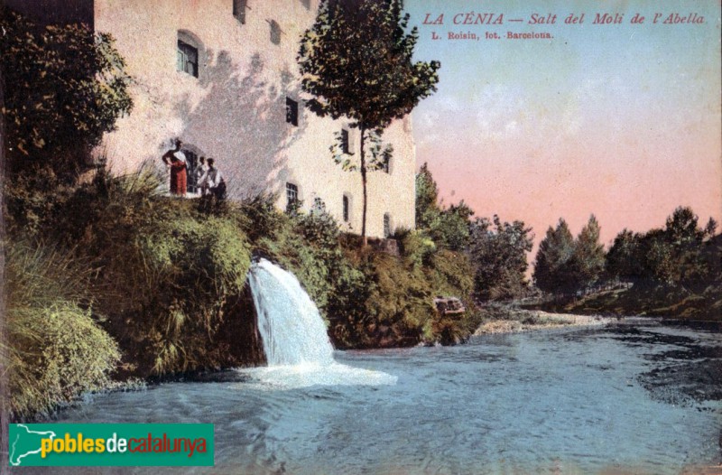 La Sénia - Salt del molí de l'Abella. Postal antiga