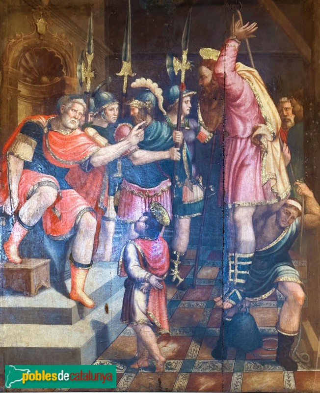 Lloret de Mar - Retaule renaixentista. Martiri de sant Romà a la corda