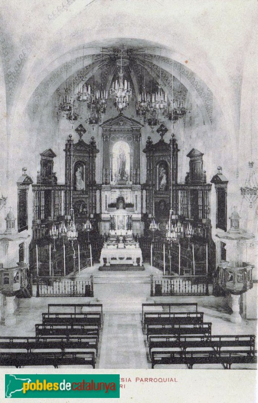 Lloret de Mar - Església de Sant Romà. Retaule renaixentista, abans de 1936