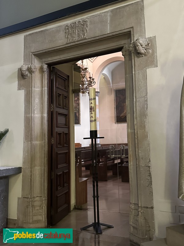 Lloret de Mar - Església de Sant Romà. Porta renaixentista