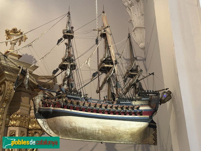 Lloret de Mar - Santuari de Santa Cristina. Vaixell exvot