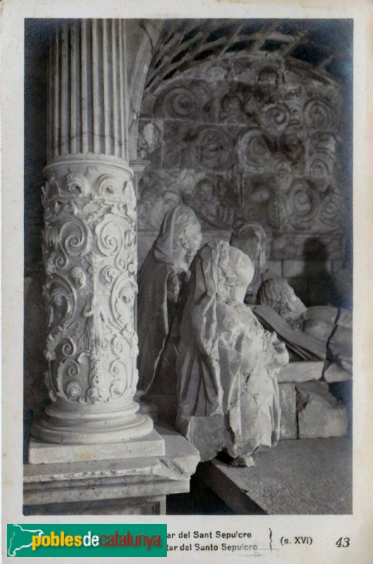 Monestir de Poblet - Retaule del Sant Sepulcre, abans de la restauració