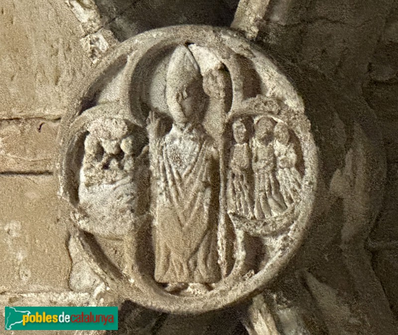 Monestir de Poblet - Església de Santa Maria. Clau de volta