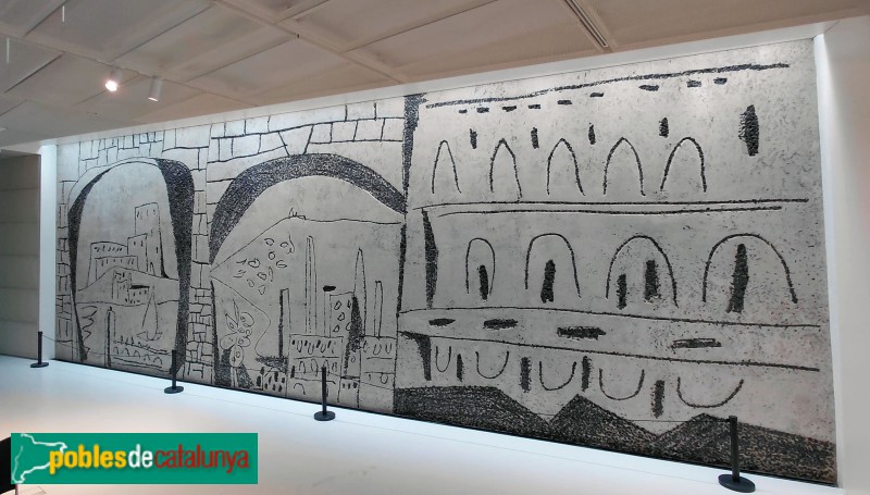 Barcelona -  Col·legi d'Arquitectes. Mural dels arcs