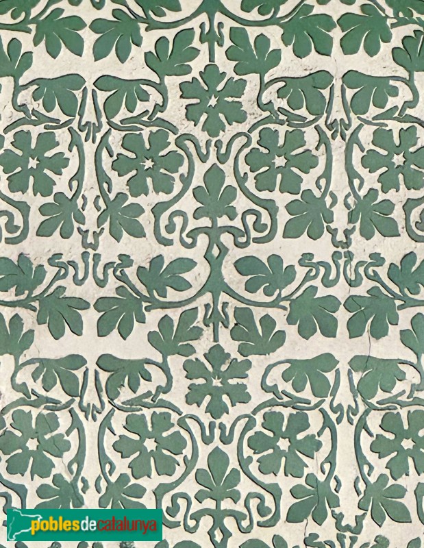 Barcelona - Rosselló, 540-542. Detall esgrafiats