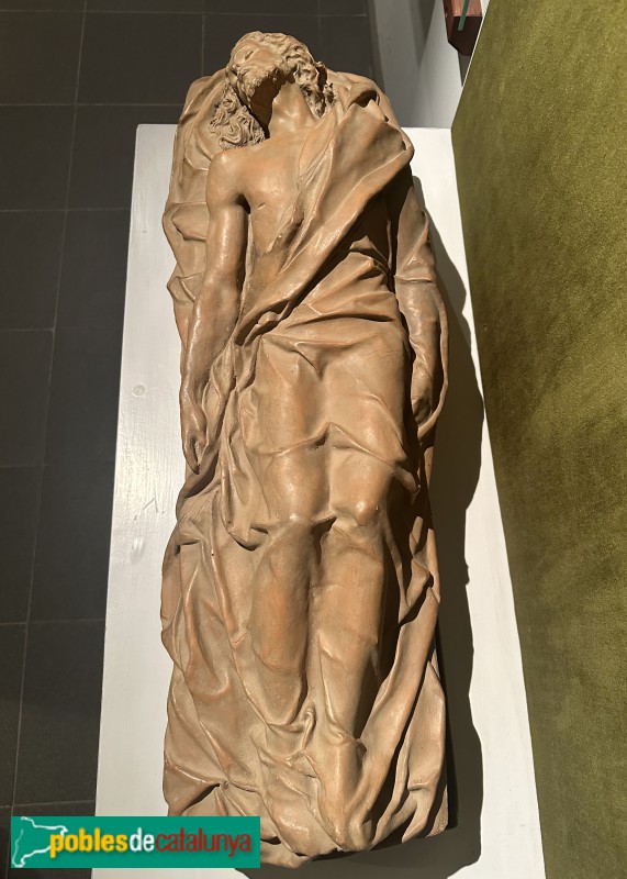 Montblanc - Museu Marès. Crist jacent (Agapit Vallmitjana, terracota, c1872)