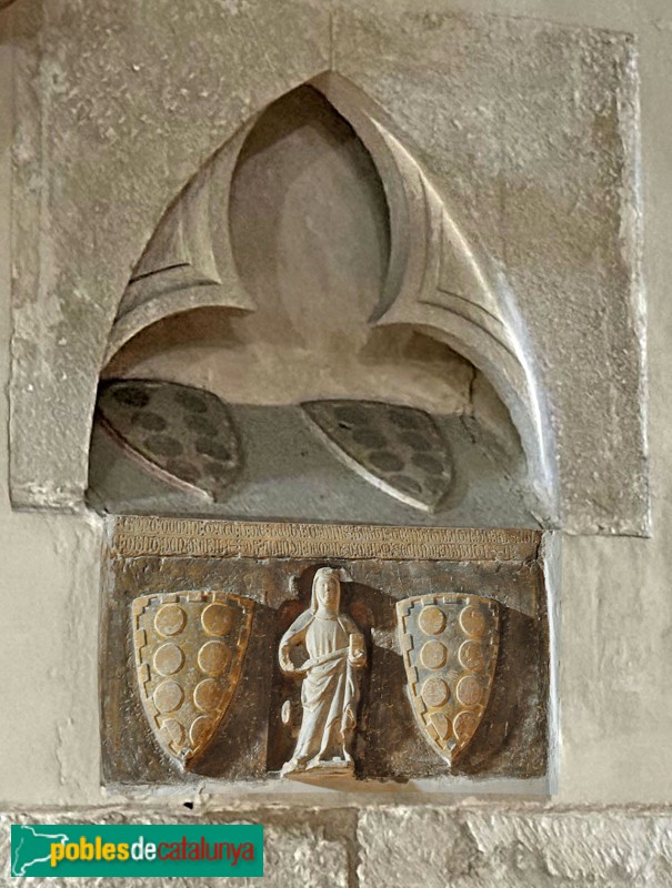 Montblanc - Santuari de la M.D. de la Serra. Ossari d'Alamanda de Masdovelles (†1305)