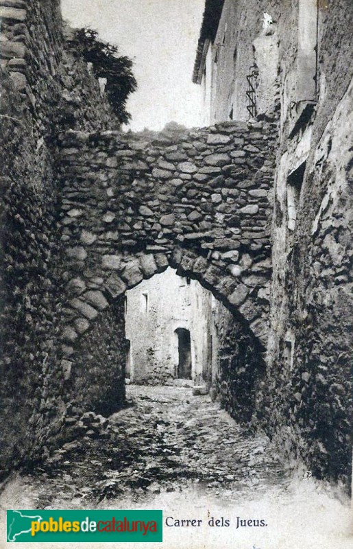 Montblanc - Carrer dels Jueus. Postal antiga Montblanc - Carrer dels Jueus. Postal antiga