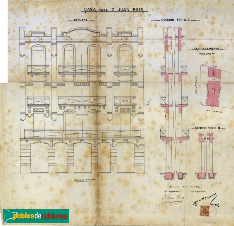 Barcelona - Muntanya, 81. Plànol (Arxiu Municipal Contemporani de Barcelona)