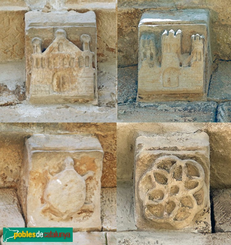 Alfés - Església de Sant Pere. Mènsules de l'absis