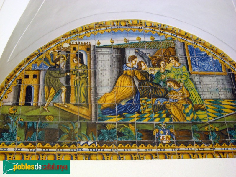 Terrassa - Plafons ceràmics del claustre de Sant Francesc (Foto: Albert Esteves, 2010) Terrassa - Plafons ceràmics del claustre de Sant Francesc