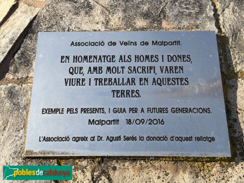 Torrefarrera - Rellotge de sol de Malpartit