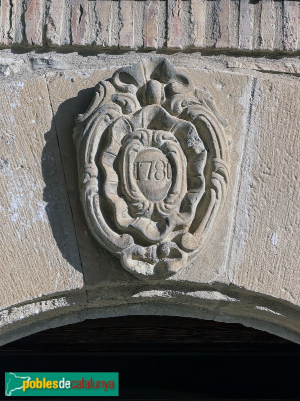 Llardecans - Portal, 1780, detall