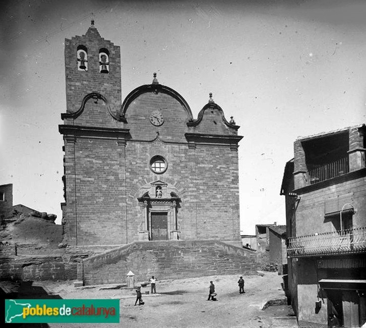 Alcarràs - Església de l'Assumpció de la Verge (Foto: <i>Josep Salvany -Fons Salvany. Biblioteca de Catalunya-</i>, 1920) Alcarràs - Església de l'Assumpció de la Verge