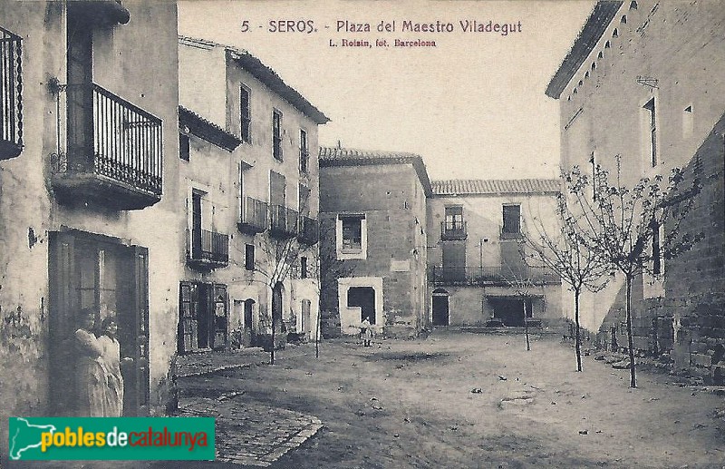 Seròs - Casa Gaspar Ivars, al fons. Postal antiga Seròs - Casa Gaspar Ivars, al fons. Postal antiga