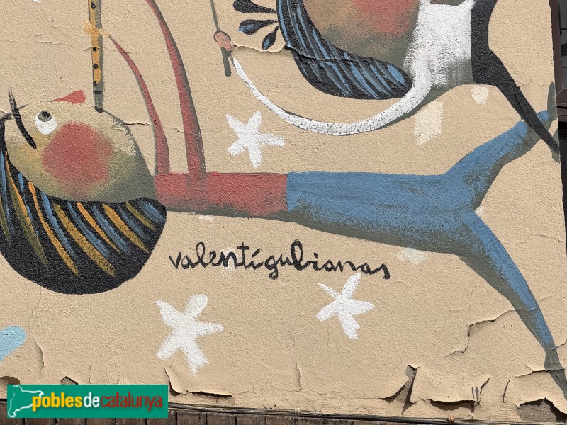 Alfarràs - Mural dels Gegants