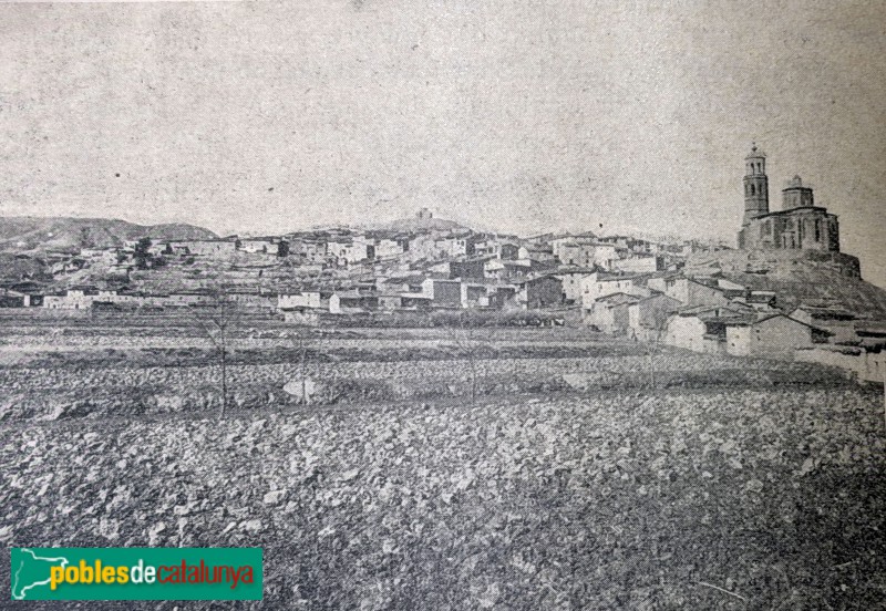 Almenar - Panoràmica del poble (Foto: <i>Antoni Güixens, Geografia General de Catalunya</i>, inicis segle XX) Almenar - Panoràmica del poble